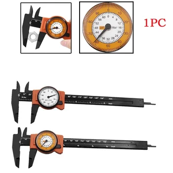 1 шт. Штангенциркуль с циферблатом, Измерительные инструменты, Пластиковый штангенциркуль с часами, Высокоточный циферблат, индикатор 0-150 мм, Инструмент для изготовления деталей
