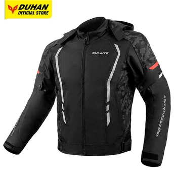Мотоциклетная куртка SULAITE Four Seasons, зимняя теплая одежда для велоспорта, ветрозащитный гоночный автомобиль Jaquete CE2, защитное снаряжение