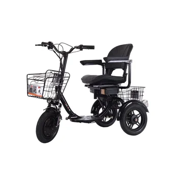 Электрический трехколесный велосипед для взрослых, складной Электрический Мотодельтаплан, Езда на велосипеде на открытом воздухе, Электрический скутер для пожилых людей