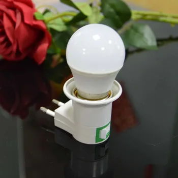 Основание лампы E27 Светодиодная лампа с разъемом типа EU, адаптер-преобразователь для держателя лампы накаливания с кнопкой включения / ВЫКЛЮЧЕНИЯ