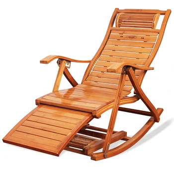 Складное кресло для взрослых, бамбуковое кресло-качалка, домашнее кресло для сна, классное кресло, Старое повседневное кресло для отдыха, стул из массива дерева