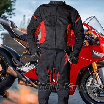 Мужская летняя мотоциклетная куртка из сетчатого дышащего текстиля для верховой езды с водонепроницаемой ветрозащитной подкладкой, гоночное пальто, куртка для мотоциклистов