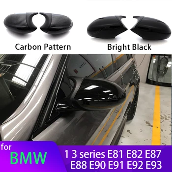 Замена глянцевой черной крышки зеркала из углеродного волокна для BMW E90 E91 E92 E93 E81 E87 E82 E88 3 1 Серии M Аксессуары