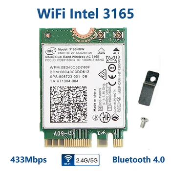 600 Мбит/с Intel 3165 Wifi Bluetooth 4,0 Карта Двухдиапазонная 2,4 G/5 ГГц 802.11ac WiFi Сетевой Адаптер 3165NGW Для портативных ПК
